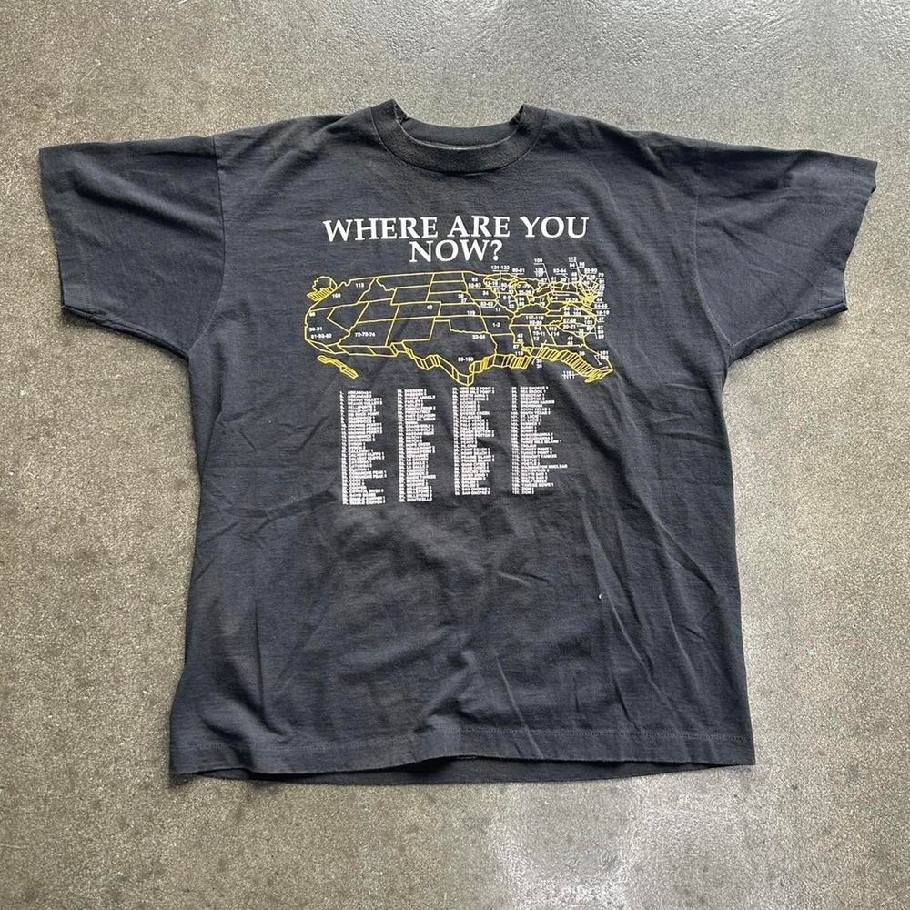 Vintage 90s United States Map Size XL Single Stitch Tee